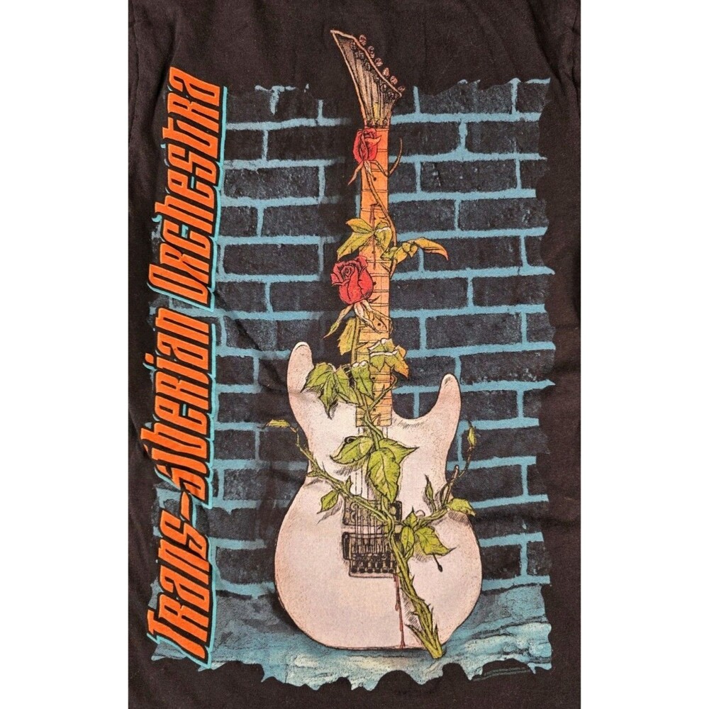 Trans-Siberian Orchestra Long Sleeve T Shirt Charvel Guitar Sleeve Logos Small